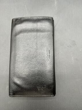 Coach Tech Phone Wallet Signature Black Leather